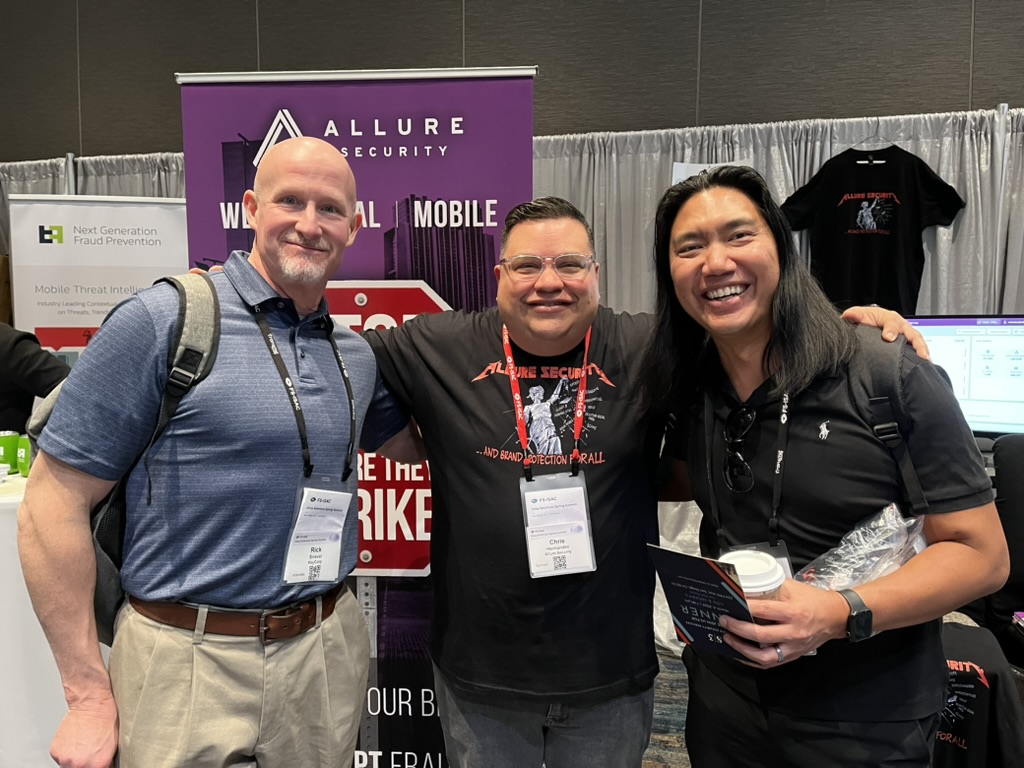 Chris networking at Allure Security booth