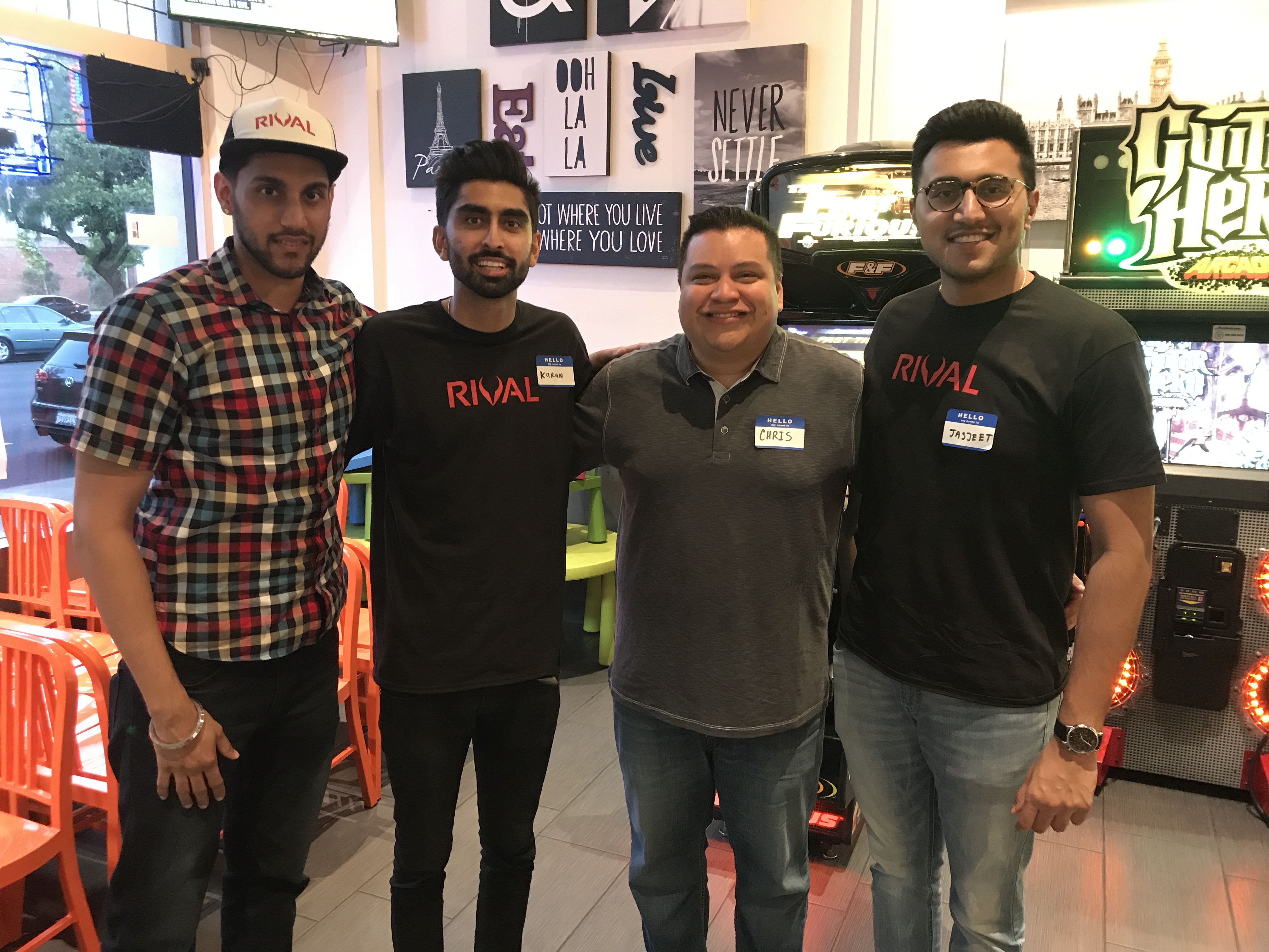 Chris with Rival team at Tech-O-Tuesday meetup