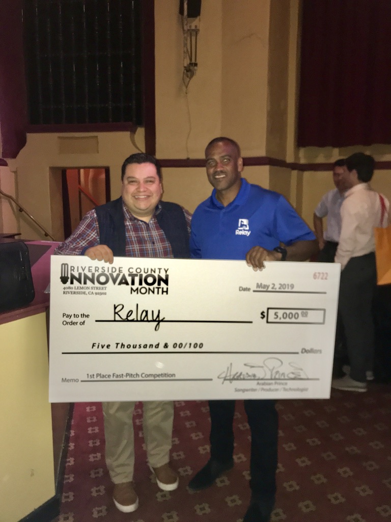 Relay On Demand wins 1st place Fast-Pitch at Riverside County Innovation Month