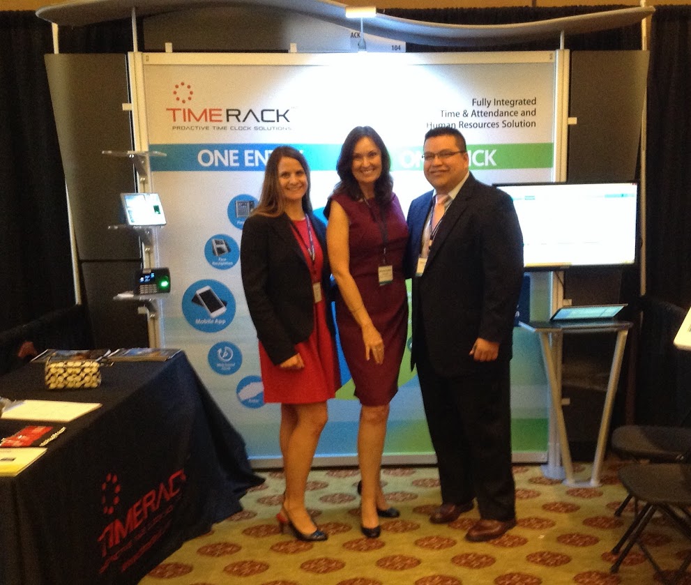 Time Rack booth with team