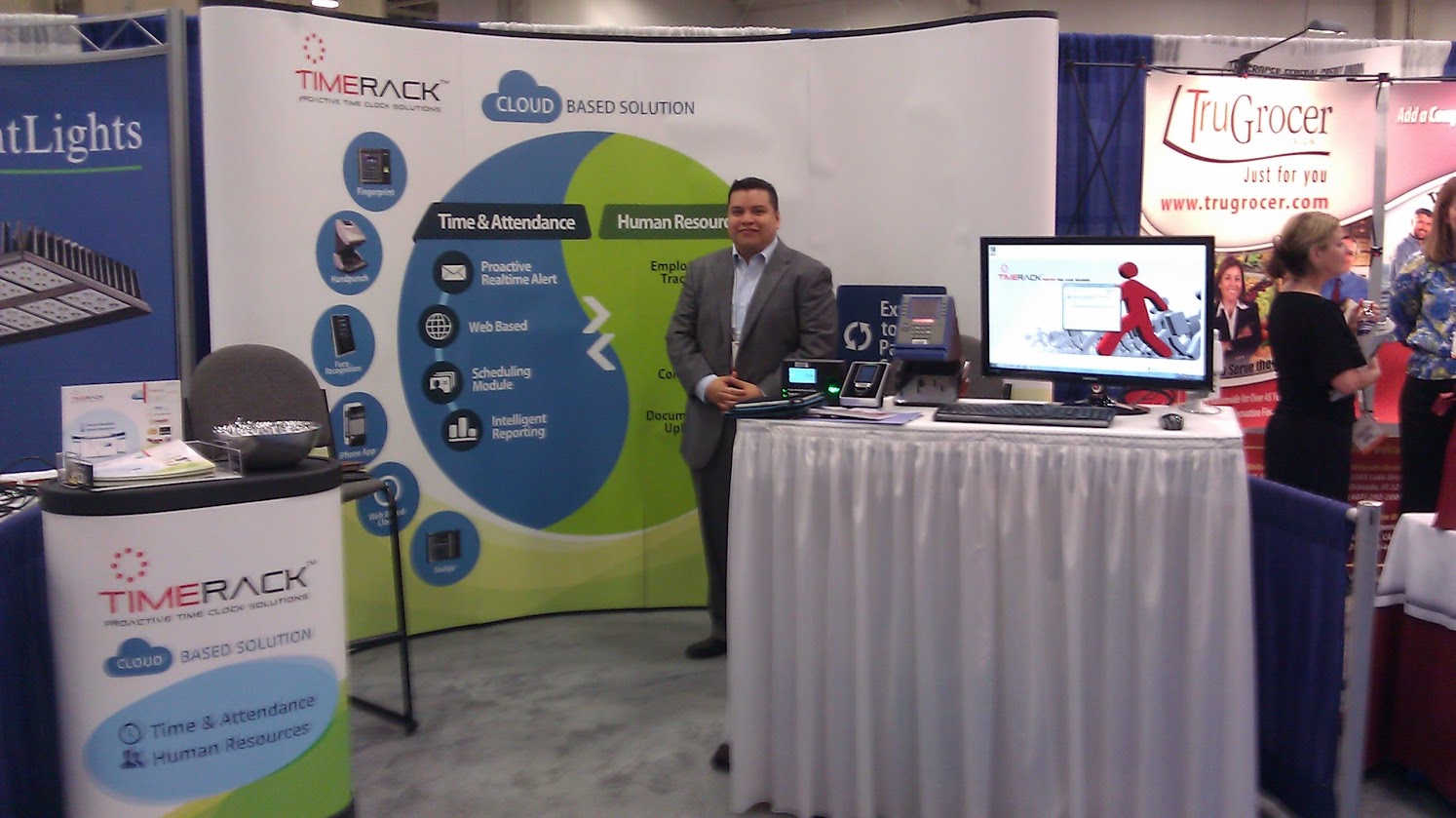 Chris at Time Rack conference booth